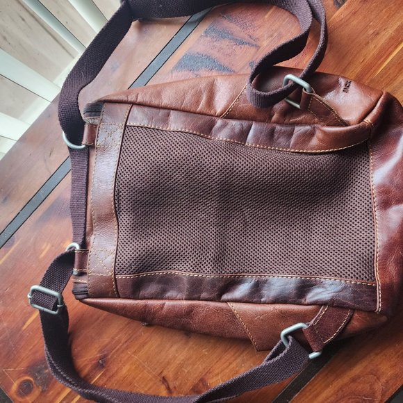 Jack George Brown Leather Backpack or Crossbody - Picture 2 of 5